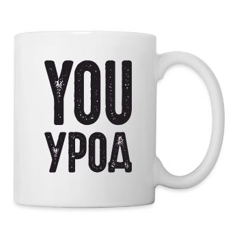 You Freak! Spruch auf Russisch Russak Russland - Tasse - Weiß - Rechts