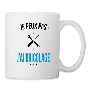 Je peux pas j'ai bricolage - Cadeau humour - Mug blanc - blanc - Droite