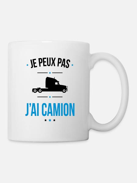 Je peux pas j'ai camion - Cadeau humour - Mug blanc - blanc