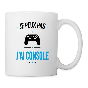 Je peux pas j'ai console - Cadeau humour - Mug blanc - blanc - Droite
