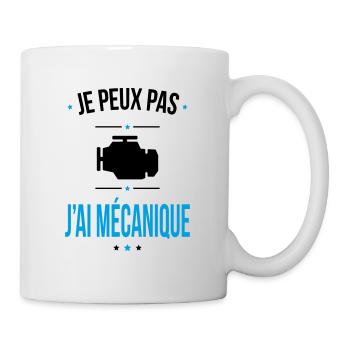 Je peux pas j'ai mécanique - Cadeau humour - Mug blanc - blanc - Droite