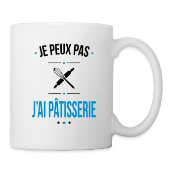 Je peux pas j'ai pâtisserie - Cadeau gourmand - Mug blanc - blanc - Droite