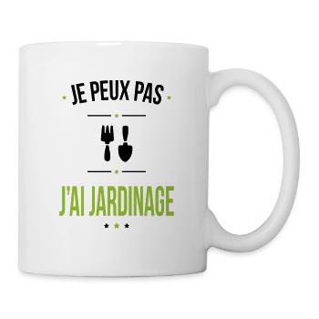 Je peux pas j'ai jardinage - Cadeau humour - Mug blanc - blanc - Droite