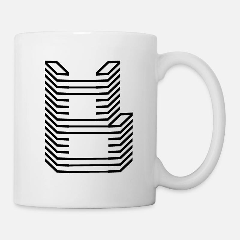 Unique Letter B Logo Design "Black" - Mug - white