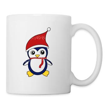 Winter Pinguin - Tasse - Weiß - Rechts