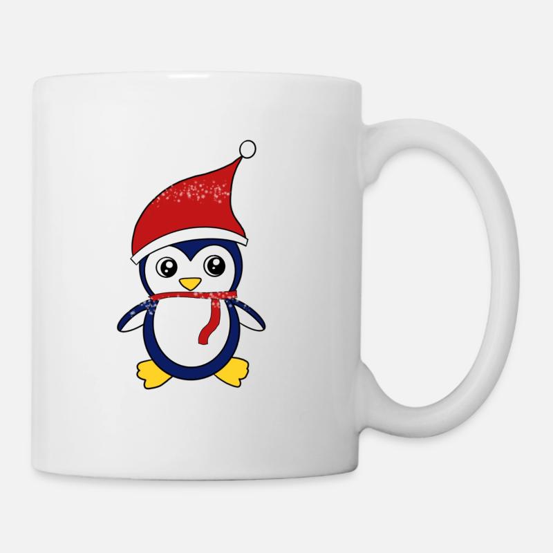 Winter Pinguin - Tasse - Weiß