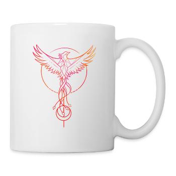 Phénix coloré line art - Mug blanc - blanc - Droite
