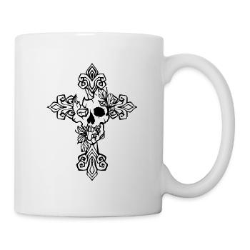 Croix gothique - Mug blanc - blanc - Droite