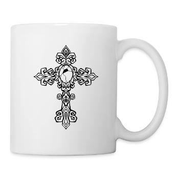Croix gothique - Mug blanc - blanc - Droite