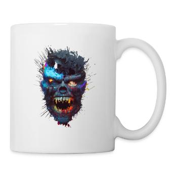 Glitch Monster Schädel - Tasse - Weiß - Rechts