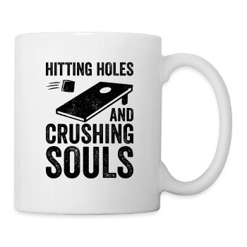Jeu de lancer de cornhole - Mug blanc - blanc - Droite