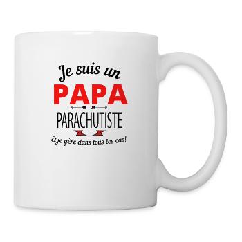 Papa PARACHUTISTE - Mug blanc - blanc - Droite