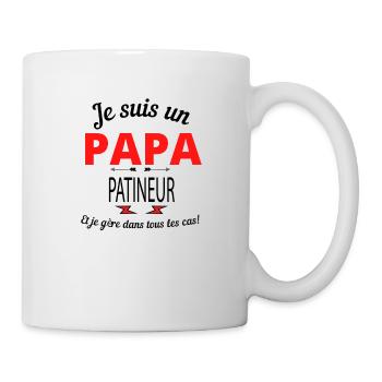 Papa PATINEUR - Mug blanc - blanc - Droite