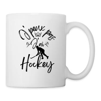 J'Peux Pas J'Ai Hockey - Mug blanc - blanc - Droite