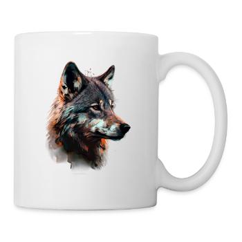 Der Wolf - Tasse - Weiß - Rechts
