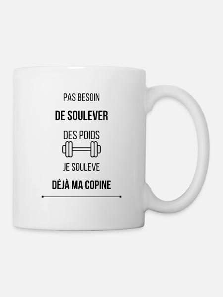 soulever sa copine - Mug blanc - blanc