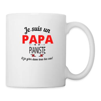 Papa PIANISTE - Mug blanc - blanc - Droite