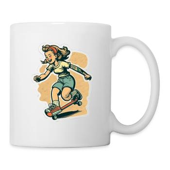 Skater Girl - Mug blanc - blanc - Droite