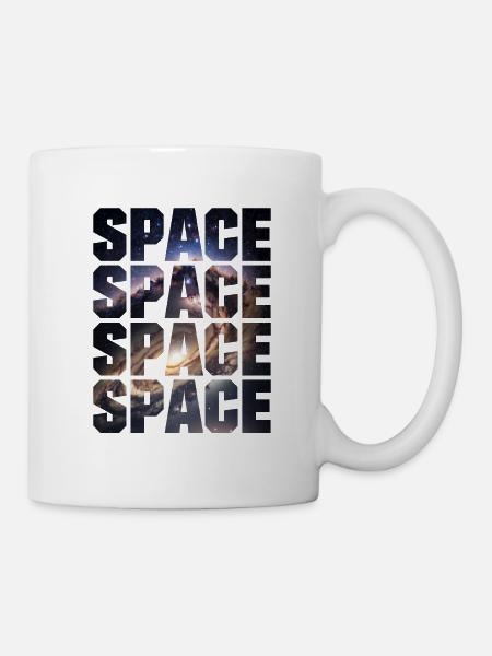 Space Weltall Design mit Milchstraße für Astronaut - Tasse - Weiß