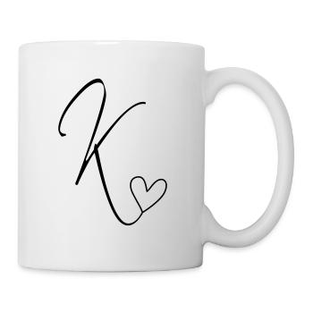 Buchstabe K Buchstabe-K Kalligrafie - Tasse - Weiß - Rechts