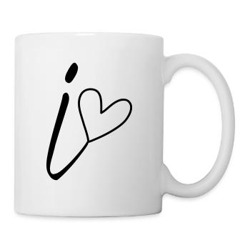Buchstabe i Buchstabe-I Kalligrafie - Tasse - Weiß - Rechts