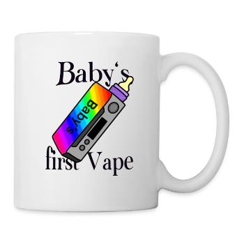 Babys first Vape - Tasse - Weiß - Rechts