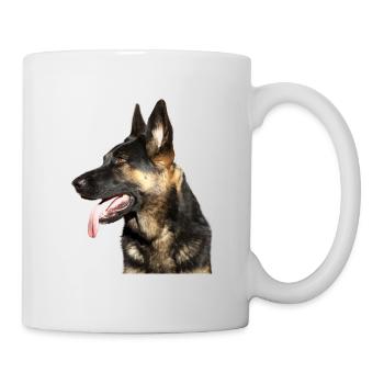 Tête de berger allemand - Mug blanc - blanc - Droite