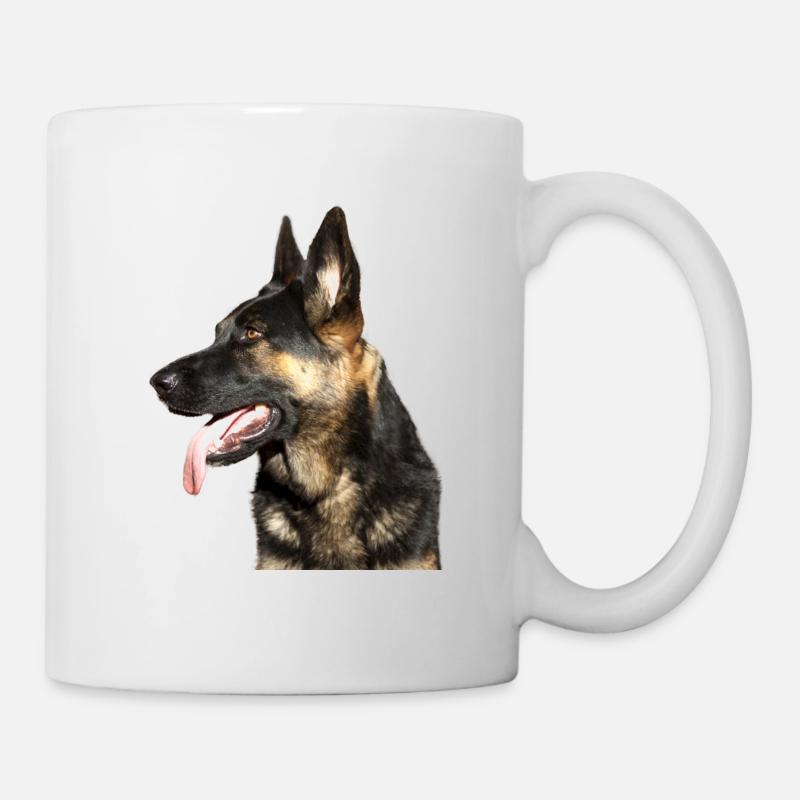 Deutscher Schäferhund Kopf - Tasse - Weiß