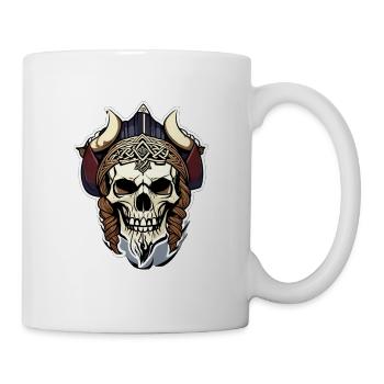 Wikinger Totenschädel - Tasse - Weiß - Rechts
