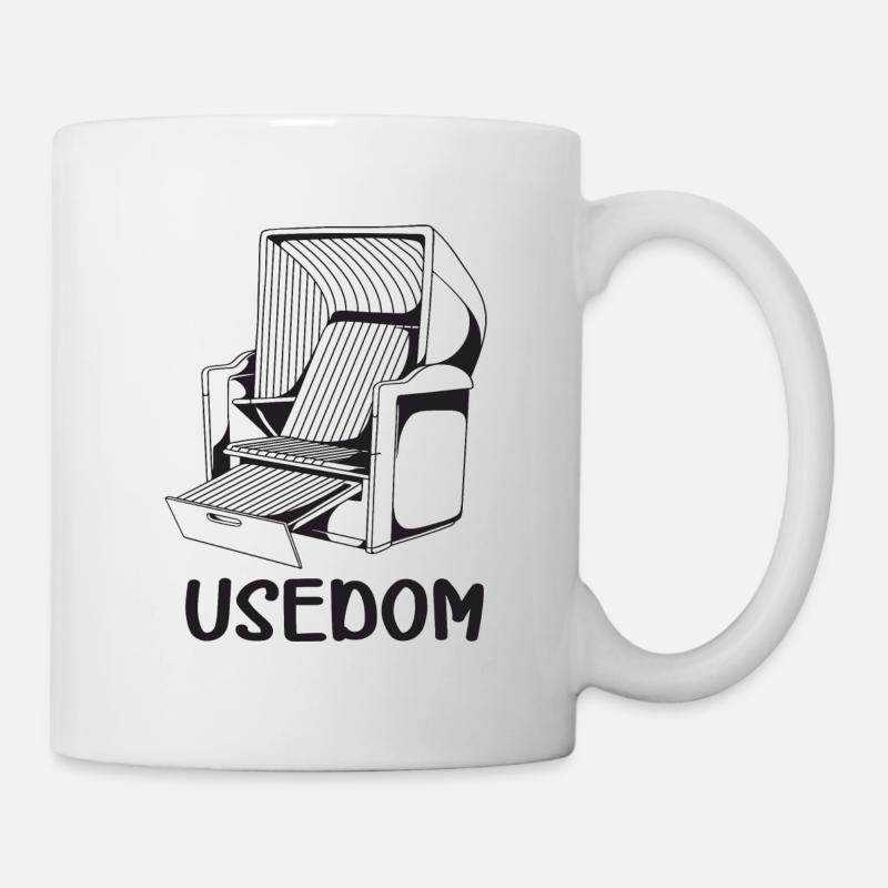 USEDOM STRANDKORB - Tasse - Weiß