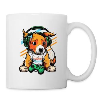 Gamers Hund - Tasse - Weiß - Rechts