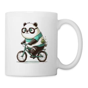Panda Cycliste - Mug blanc - blanc - Droite