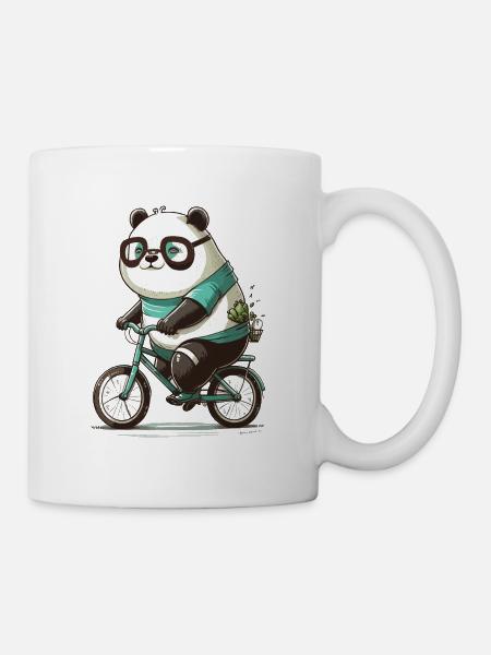 Panda Cycliste - Mug blanc - blanc
