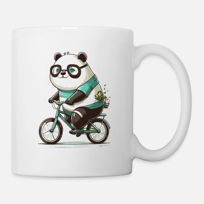 Panda-Radfahrer - Tasse - Weiß