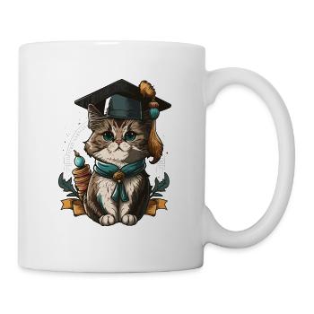 Intelligente Katze - Tasse - Weiß - Rechts