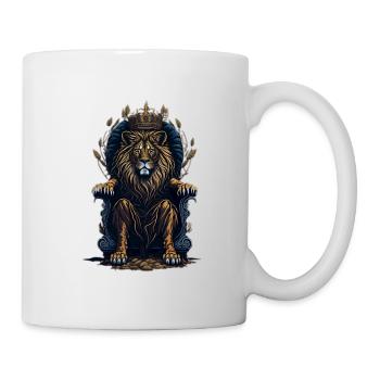 Le Roi Lion sur son trône - Mug blanc - blanc - Droite
