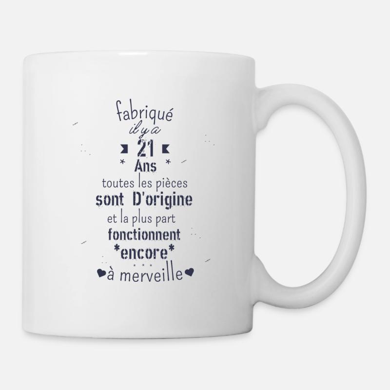 Fabriqué il y a 21 ans - Mug blanc - blanc