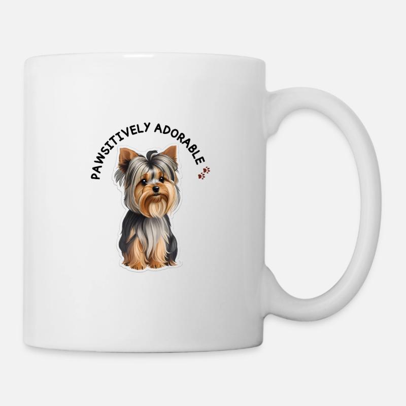 Yorkie mit einem süßen Statement - Tasse - Weiß