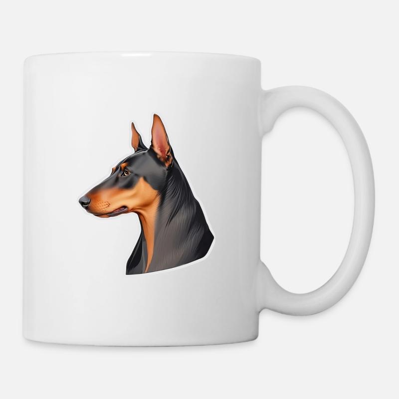 Dobermann - Tasse - Weiß