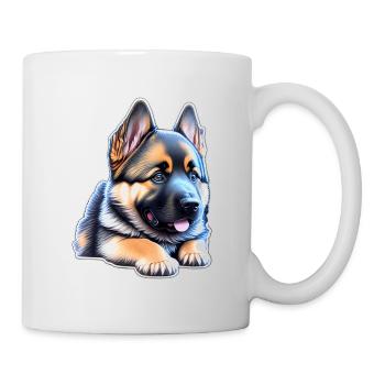 Cute German Shepherd Puppy - Mug - white - Right