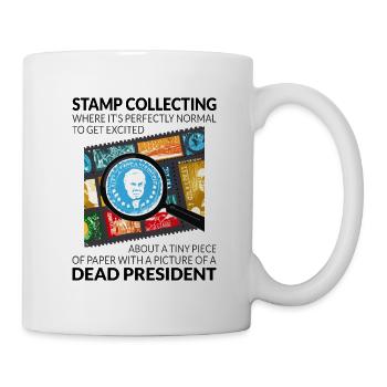 Stamp Collecting Collector Philatelist - Mug - white - Right