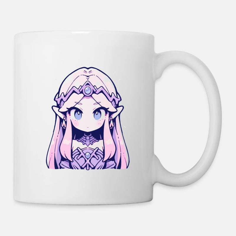 Süße Chibi Prinzessin - Niedliches Märchen-Design - Tasse - Weiß