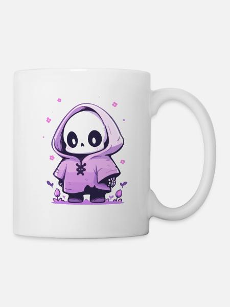 Cute Halloween Skeleton - Cute Scary Design - Mug - white