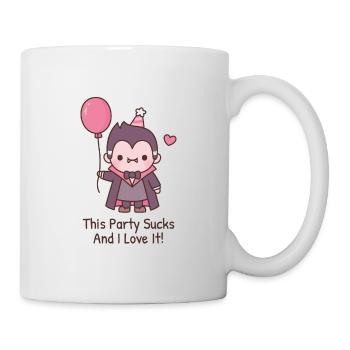 Lustiger süßer Vampir Diese Party ist und ich liebe sie - Tasse - Weiß - Rechts
