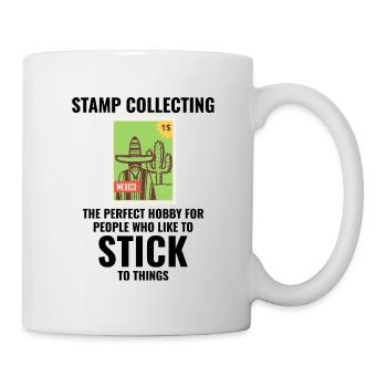 Stamp Collecting Collector Philatelist - Mug - white - Right