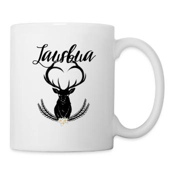 October Deer Hat & Edelweiss Bavarian Festival Sil - Mug - white - Right