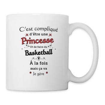 Princesse adepte de Basketball - Mug blanc - blanc - Droite