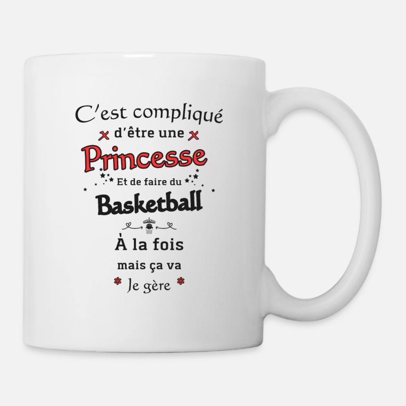 Princesse adepte de Basketball - Mug blanc - blanc
