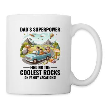 Chasse aux rochers Papa Aventures en famille Road Trips - Mug blanc - blanc - Droite