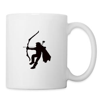 Waldläufer Silhouette, Rollenspieler Silhouette - Tasse - Weiß - Rechts